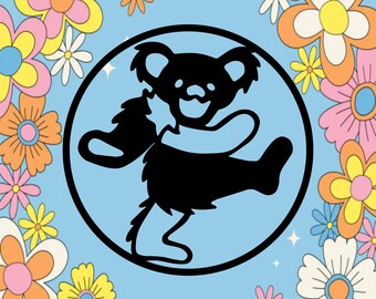 dancing bear blue dress Grateful Dead Dancing Bear