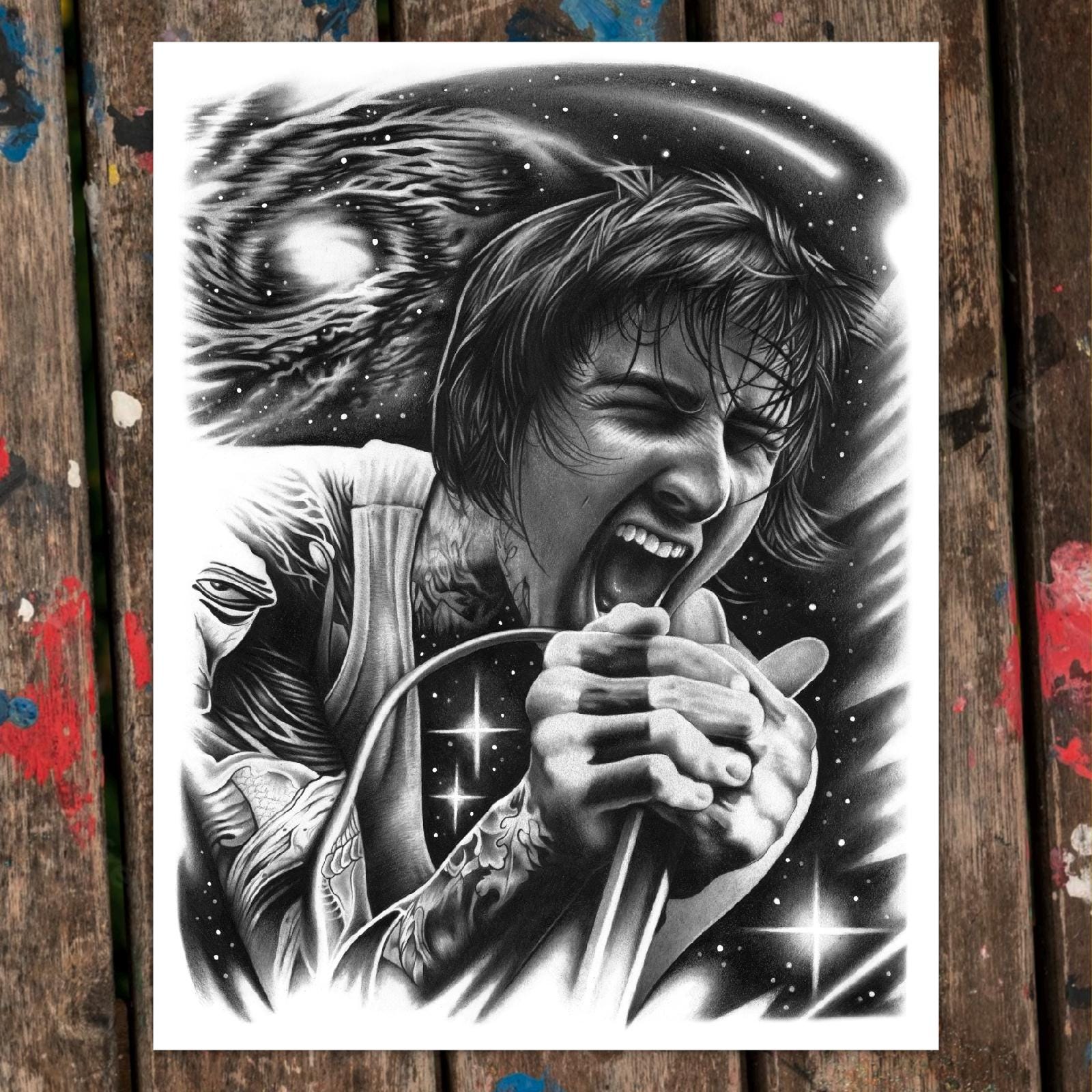 Mitch Lucker | Suicide Silence Fine Art Graphite Portrait Print