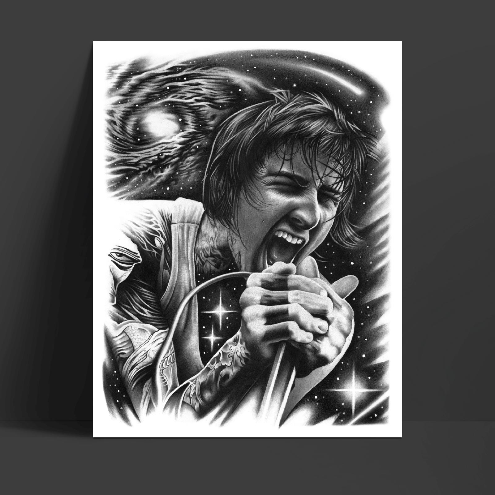 Mitch Lucker | Suicide Silence Fine Art Graphite Portrait Print