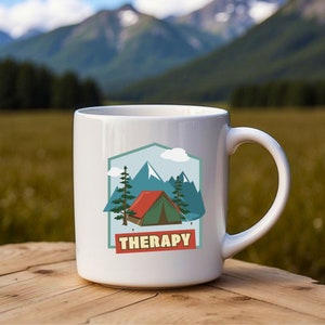 Camping Therapy Mug