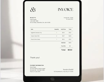 Invoice template (reusable)
