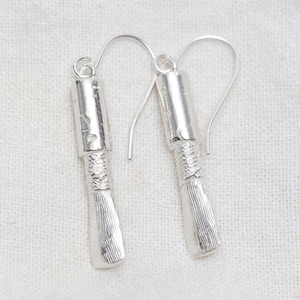 Oboe Reed Earrings, Sterling Silver
