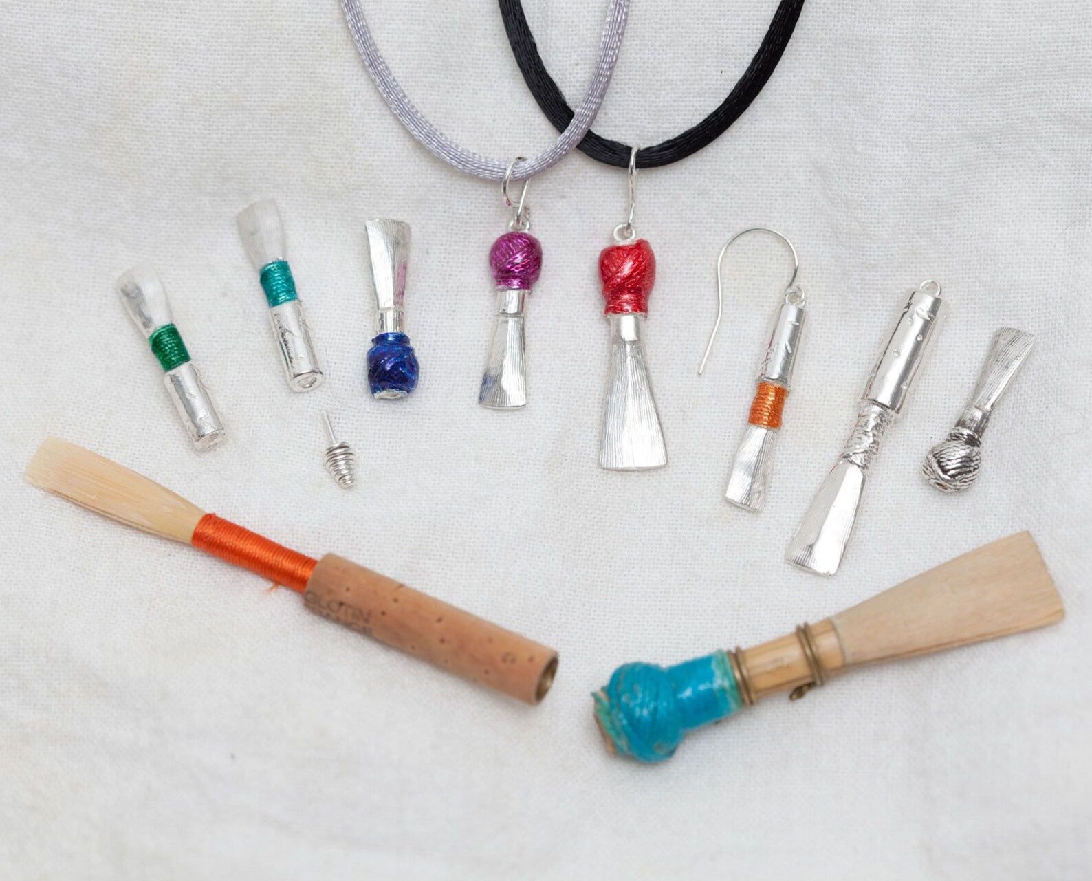Small Bassoon Reed Necklace Sterling Silver Etsy