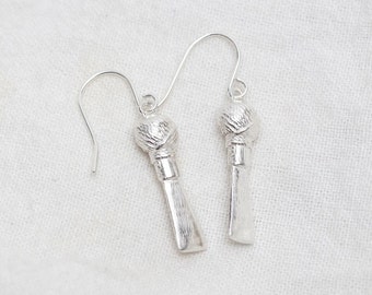 Bassoon Reed Earrings, Sterling Silver