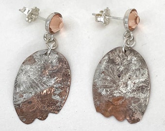 Reticulated and Crystal Earrings