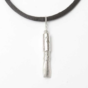 Small Oboe Reed Necklace, Sterling Silver