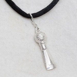 Small Bassoon Reed Necklace, Sterling Silver