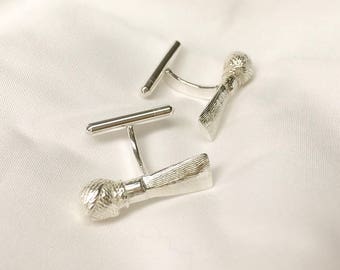 Bassoon Reed Cuff Links, Sterling Silver