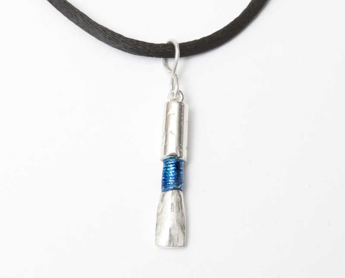 Small Oboe Reed Necklace Any Color Sterling Silver Etsy