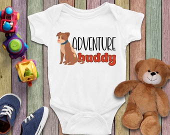 Adventure Buddy Bodysuit, Shower Gift, Baby Boy Bodysuit, Baby Girl Clothes, Travel Baby Clothes, Baby Bodysuit, Cute Baby Clothes, Baby