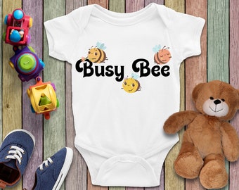 Busy Bee Bodysuit, Shower Gift, Baby Boy Bodysuit, Baby Girl Clothes, Busy Bee Baby Clothes, Baby Bodysuit, Cute Baby Clothes, Baby