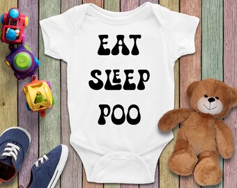 Eet slaap poep bodysuit, douchegift, baby jongen bodysuit, baby meisje kleding, eet slaap poep babykleding, baby bodysuit, schattige babykleding