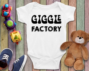 Giggle Factory Romper, douchegift, Baby Boy Romper, babymeisje kleding, Giggle Factory babykleding, Baby Romper, schattige babykleding