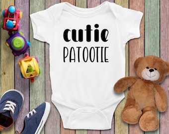 Cutie Patootie Bodysuit, Shower Gift, Baby Boy Bodysuit, Baby Girl Clothes, Cutie Patootie Baby Clothes, Baby Bodysuit, Cute Baby Clothes