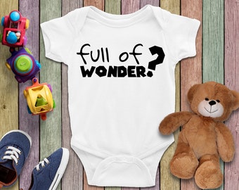 Vol verwondering bodysuit, douchegift, babyjongen bodysuit, babymeisje kleding, vol verwondering babykleding, baby bodysuit, schattige babykleding