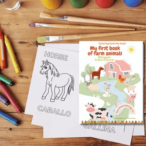 Coloring/Activities printing pages - Bilingual English and Spanish - Digital Download