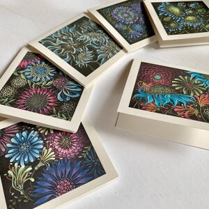 Assorted Florals No.1 | Mini Cards | Set of 6 with White Envelopes