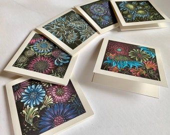 Assorted Florals No.1 | Mini Cards | Set of 6 with White Envelopes