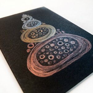 Stones ACEO ATC No.1 | ORYGINALNY Kredka kolorowa