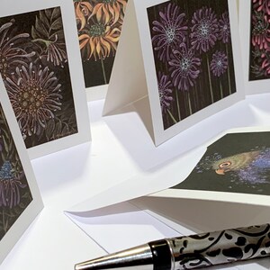 Assorted Florals No.3 Mini Cards Set of 6 with White Envelopes image 2