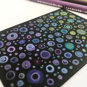 Kropki ACEO ATC nr 2 | ORYGINALNY Kredka kolorowa