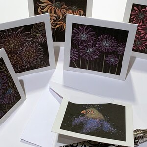 Assorted Florals No.3 Mini Cards Set of 6 with White Envelopes image 5