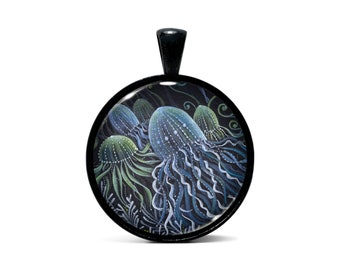 Jellies | Art Pendant in Black or Stainless