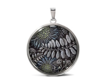 Botanical No.1 | Art Pendant in Black or Stainless