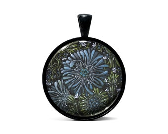 Wild Flower No.31 | Art Pendant in Black or Stainless