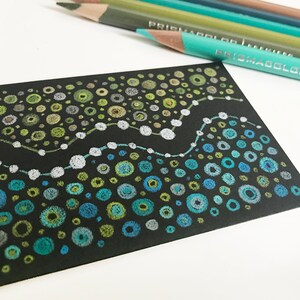 River ACEO ATC No.1 | ORYGINALNY ołówek kolorowy