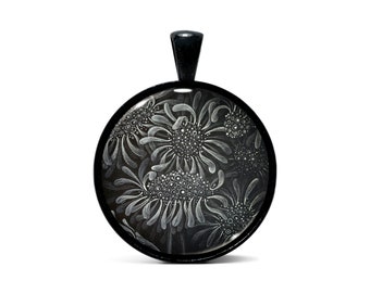 Wild Flower No.14 | Art Pendant in Black or Stainless