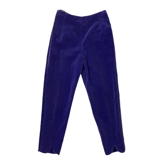 purple cigarette pants 1960s Cigarette Pants | Purple Velour | Pin Up