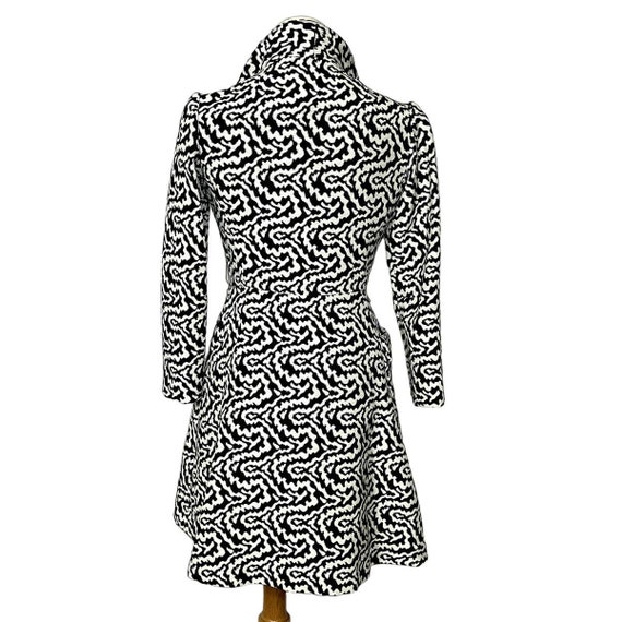 1960s Psychedelic Coat | Black and White | Squigg… - image 2