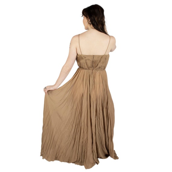 1970s Light Brown Maxi Dress | Bust 34 | Waist 29… - image 3