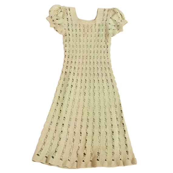 1940s Green Crochet Dress | Bust 28-32" | Cover up | Vintage - Etsy