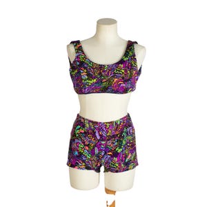 1960s Bikini Two Piece Set | Psychedelic Pattern | Vintage