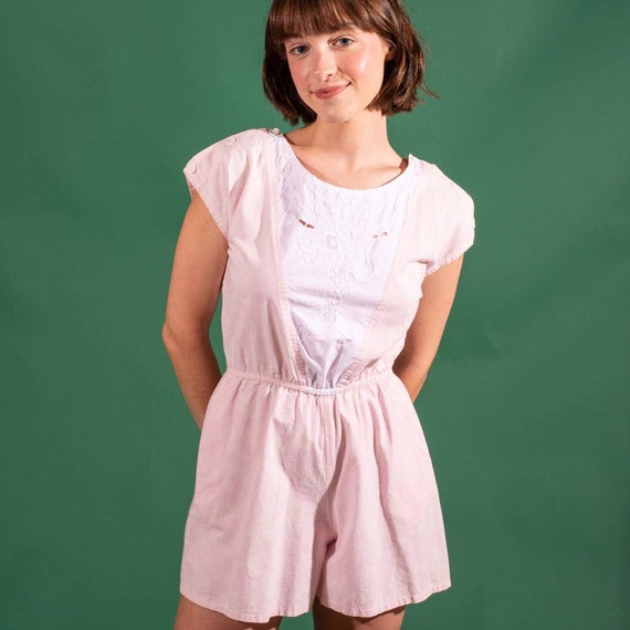 1980s Pink Romper | Small | Vintage | S |