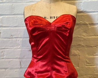 1950s Red Bustier Top |  | Vintage |