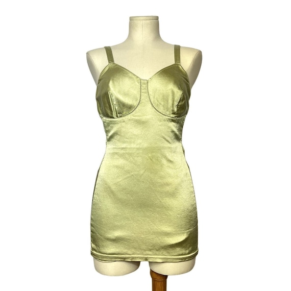 1940s Catalina Satin Green Swimsuit | Bust 32" | … - image 1