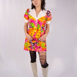 70s Handmade Floral Top & Skirt Set VTG image 3