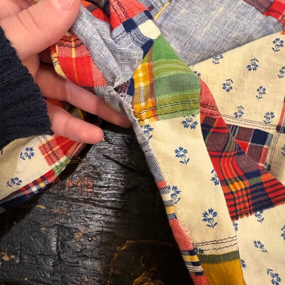 1970s Multi-Color Patchwork Print Bellbottoms | W… - image 4