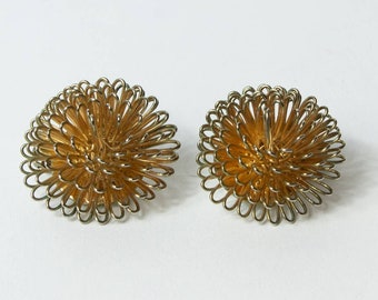 1960s Atomic 3D Clip-On Earrings Vintage