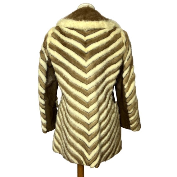 1960 年代ミンク シェブロン ファー コート | ツートン