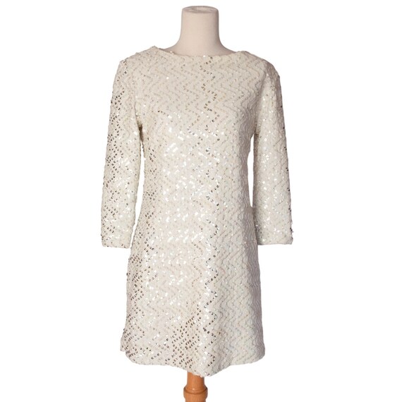 knee length dresses for ladies Dorothy White Sequin Midi Dress with Detachable Cape  Frock and Frill