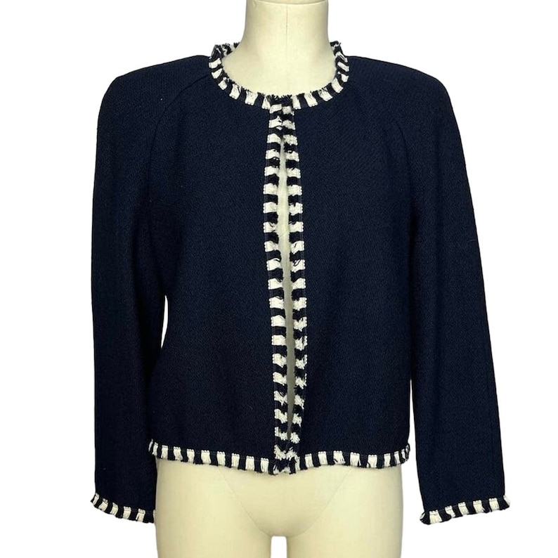 90s Navy St John Cardigan Size 6 Vintage Etsy UK