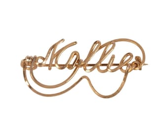 1940s Name Pin &quot;Mollie&quot; | Gold Tone | Vintage