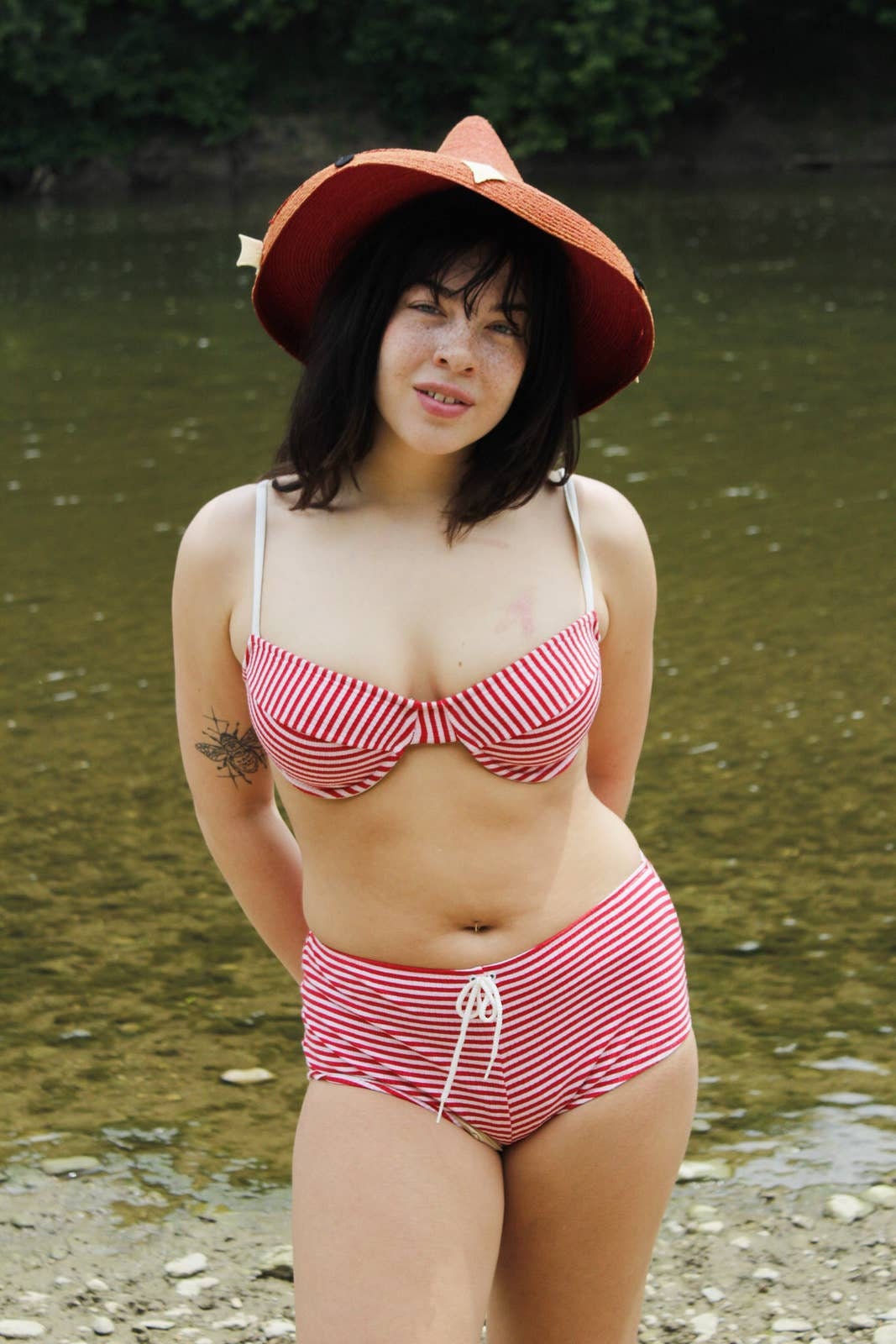 レトロ水着アメリカンレッド