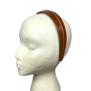 1980s Brown Leather Headband | Vintage VTG - Etsy display picture 3