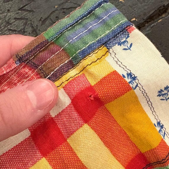 1970s Multi-Color Patchwork Print Bellbottoms | W… - image 5