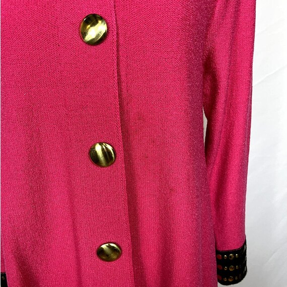 1980s Pink Knitted Coat | Bust 38 | Size 4 | Vint… - image 3